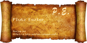 Plutz Eszter névjegykártya